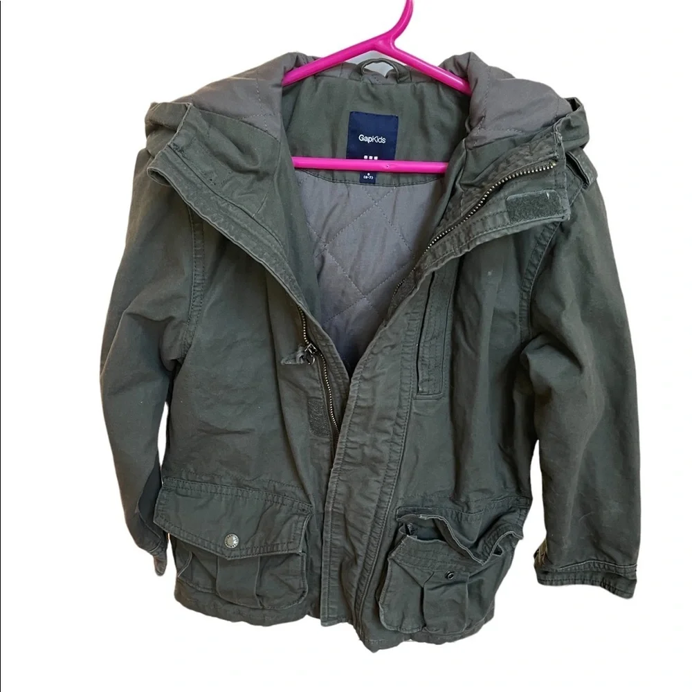 Gap Kids‎ Green Utility Winter Jacket Size: S(6-7)